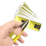 Gold Nail Form Gel Extension Nail Art / 100pcs
