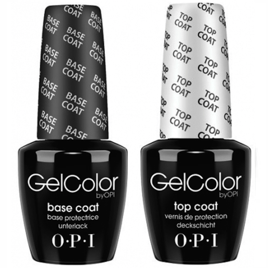 OPI Nail GelColor Gel Color Base Coat + Top Coat .5oz/15mL * 2 Bottles *