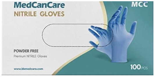 MedCanCare Nitrile Gloves Case of 10