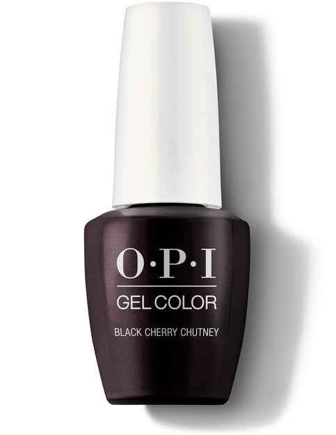 OPI Gelcolor Gel Nail Polish, BLACK CHERRY CHUTNEY, 15mL