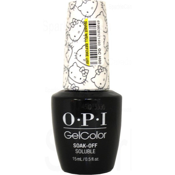 OPI Gelcolor Gel Nail Polish, KITTY WHITE, 15mL