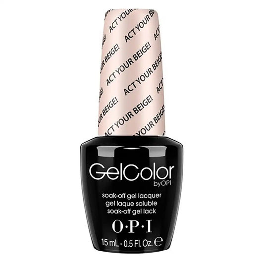 OPI Gelcolor Gel Nail Polish, ACT YOUR BEIGE! , 15mL