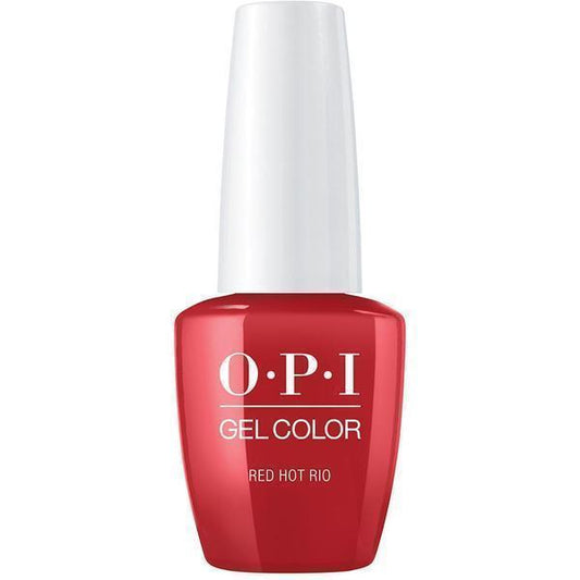 OPI Gelcolor Gel Nail Polish, RED HOT RIO , 15mL